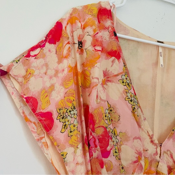 FREE PEOPLE Freddy Tie Waist Mini Dress in Fruit Punch Combo Size XL - Picture 13 of 16